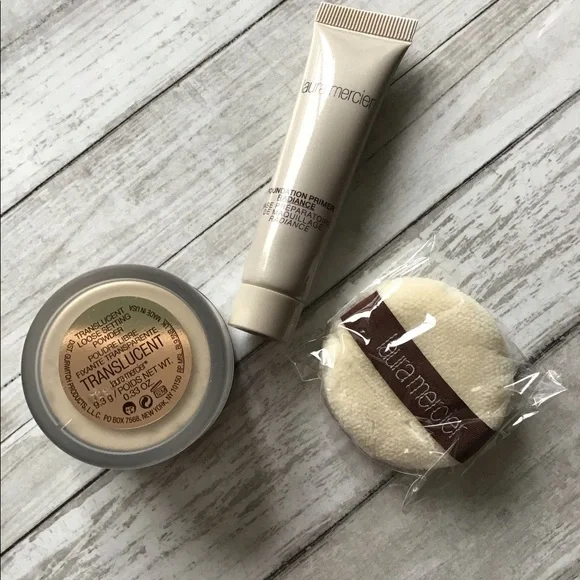 🖤Laura Mercier Mini Translucent Setting Powder, Primer and Velour Puff  *BNIB* - Picture 8 of 9